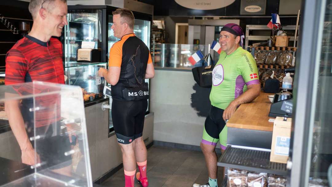 Bageriet er velbesøgt af både professionelle cykelryttere og amatører.